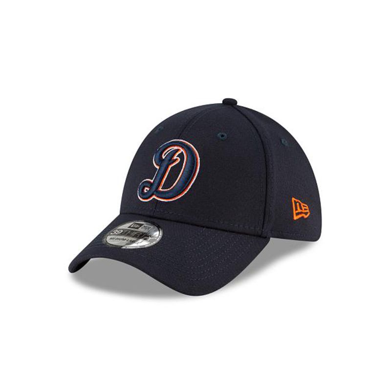 MLB Detroit Tigers Ligature 39Thirty Stretch Fit (MBB4686) - Blue New Era Caps